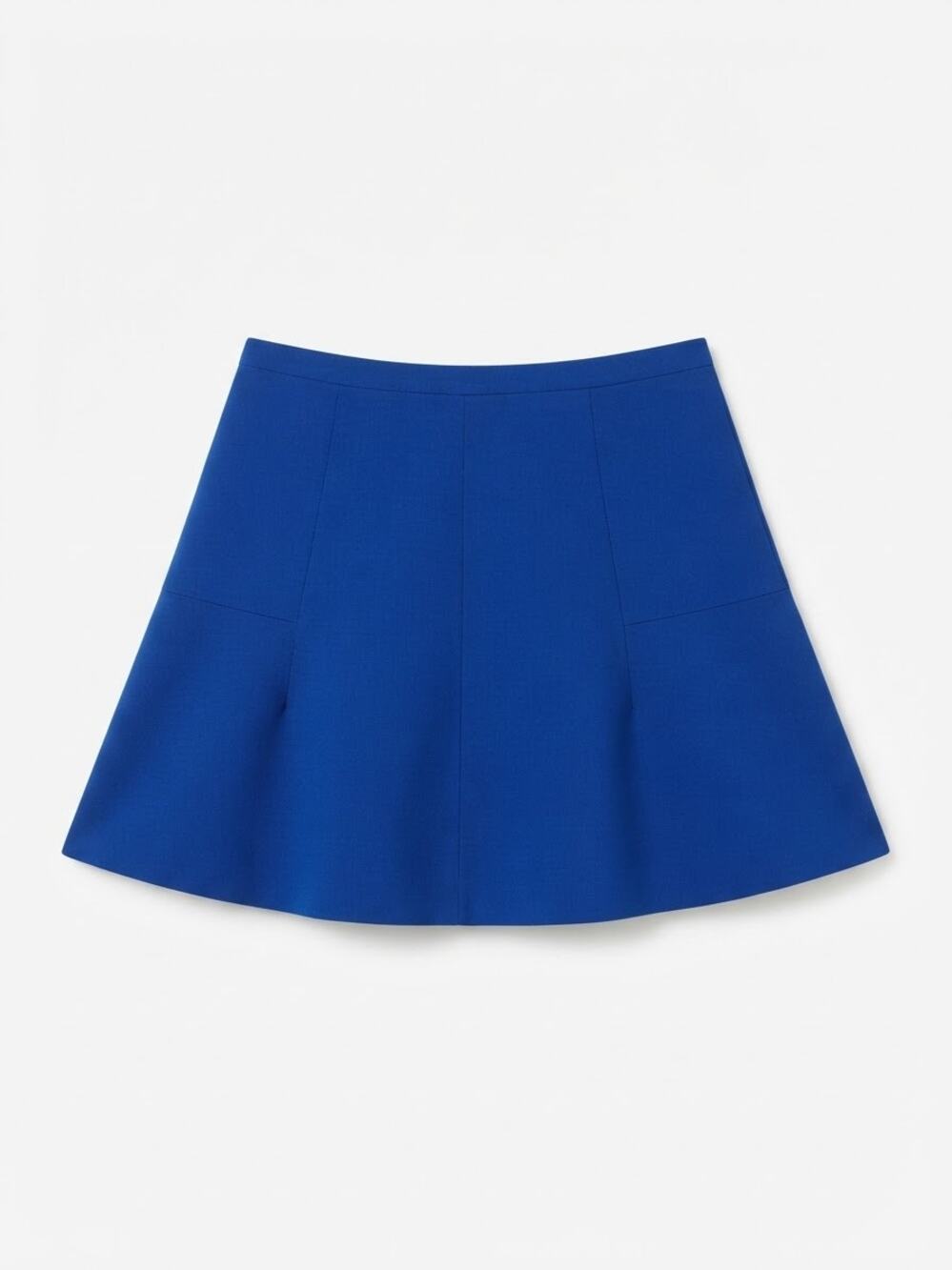 J.Crew Blue A-Line Flare Mini Skirt Women Size 12 Polyester Blend Career Chic